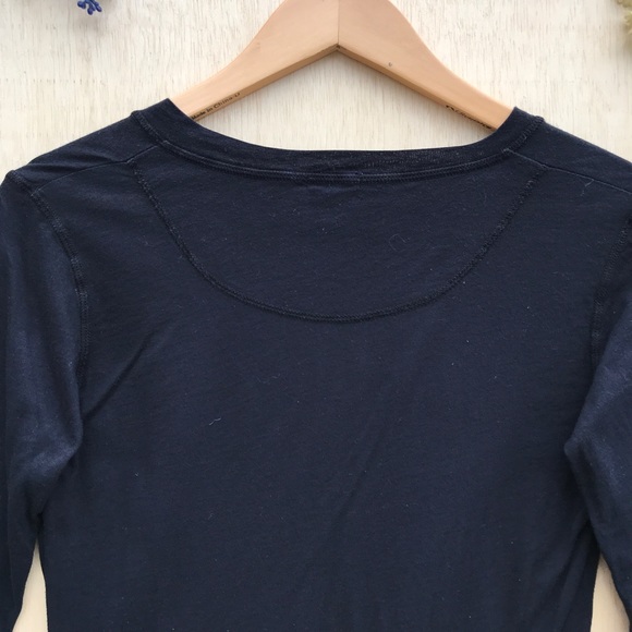 Zooey Basic Black Vneck Quarter Sleeve Tee - Picture 7 of 7
